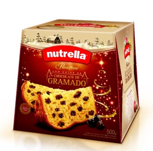 Panettone Nutrella com Gotas de Chocolate Gramado R$ 15,99 (500g) (1)