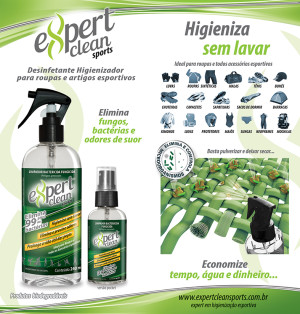 Higienizador spray para roupas e artigos esportivos